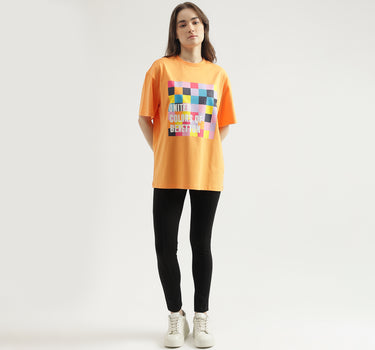 Regular Fit Crew Neck Printed Women's T-Shirt