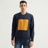 Men's Regular Fit Round Neck Color Block Sweaters