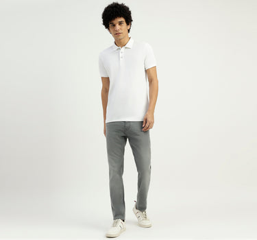 Solid Mid Rise Skinny Fit Jeans