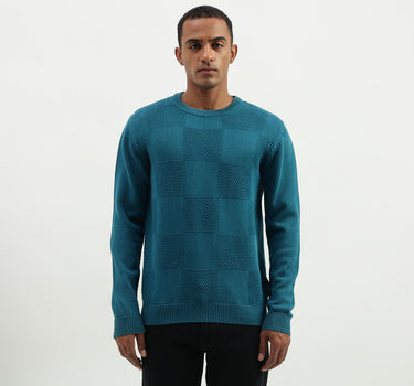 Regular Fit Round Neck Patterned/Textured Sweater