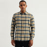 Men's Regular Fit Spread Collar Checked Shirts