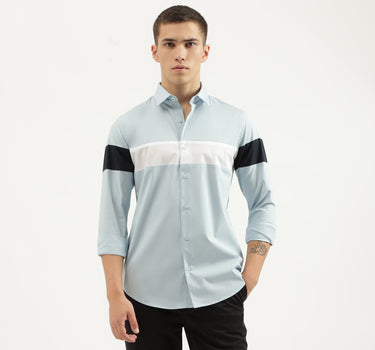 Slim Fit Spread Collar Solid Shirts