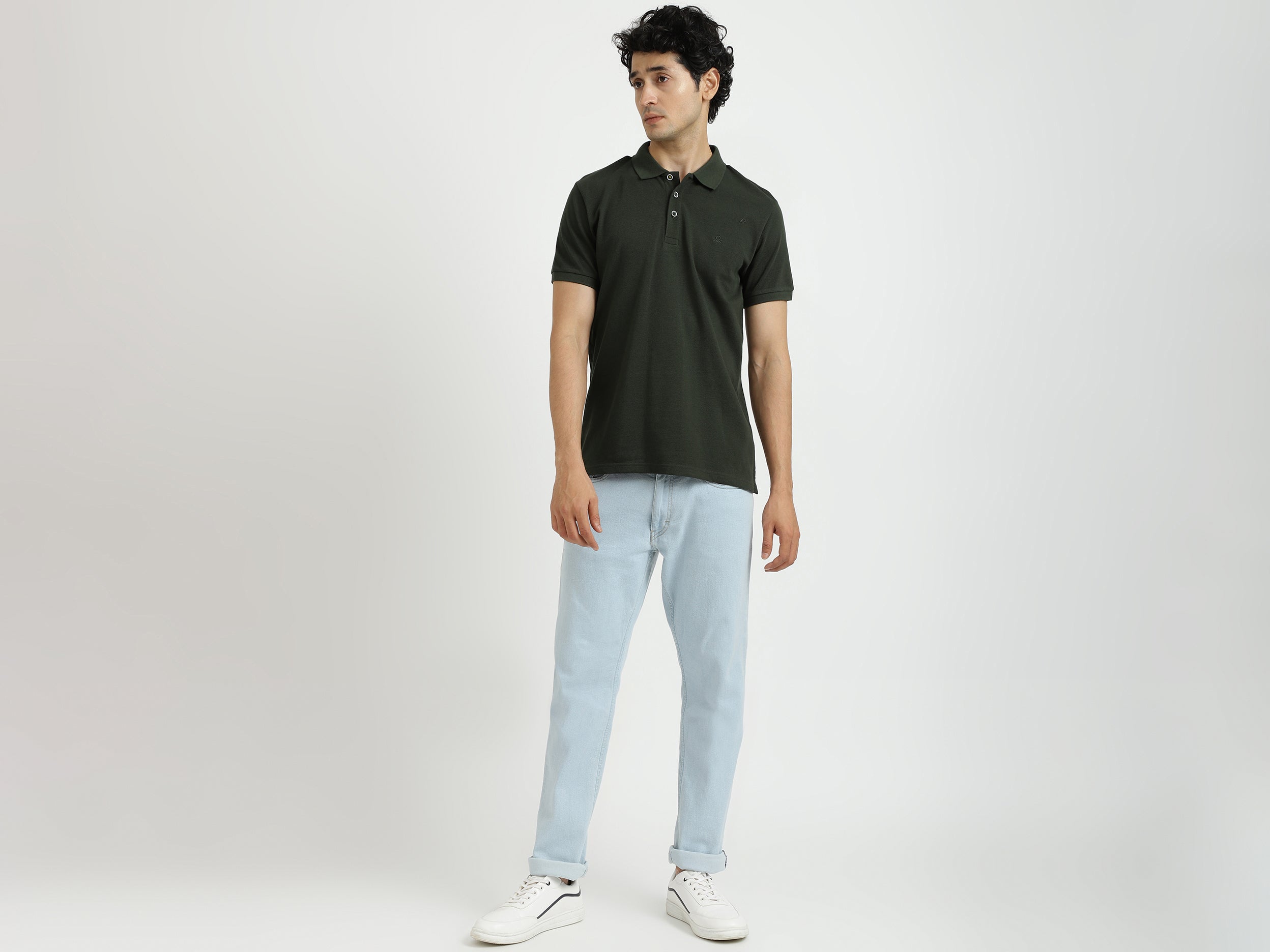 Solid Olive Polo T-Shirt