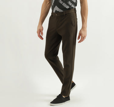 Solid Slim Fit Trousers