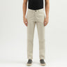 Men's Solid Slim Fit Trousers with Button Closure