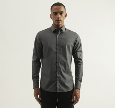 Mens Slim Fit Solid Shirt