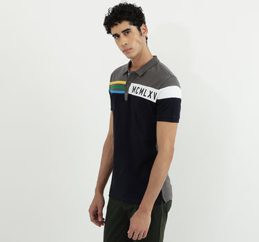 Men Colorblock Polo Neck Polo T-Shirt