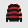 Regular Fit Round Neck Striped Sweater