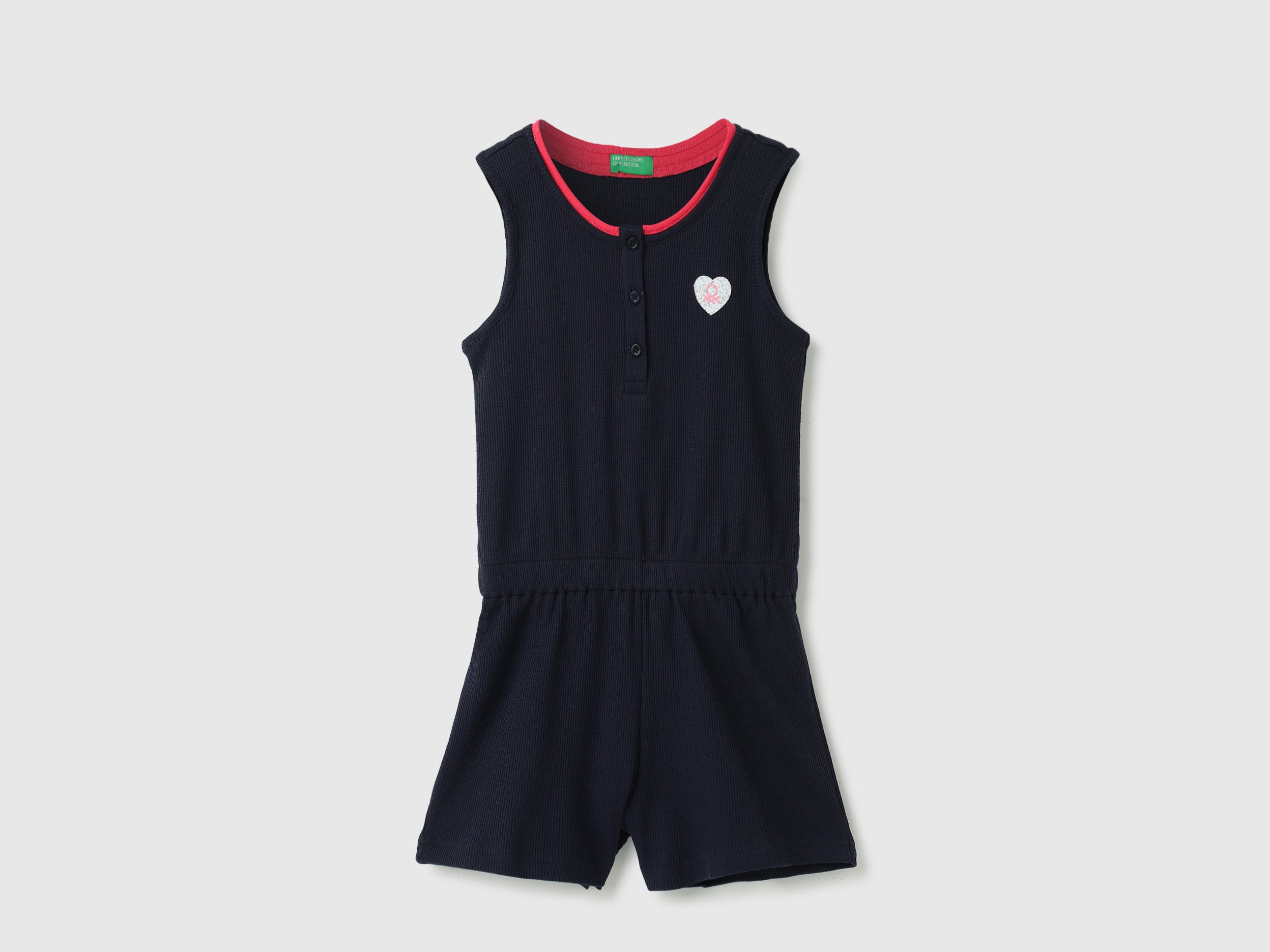 Regular-Fit Round Neck Solid Dungaree