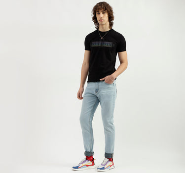 Solid Pattern Slim Fit Jeans