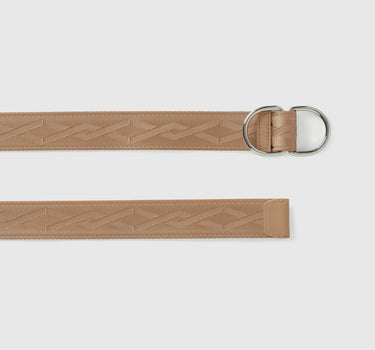 BEIGE BELT WITH DOUBLE RING