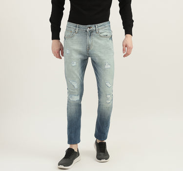 Men Solid Carrot Fit Jeans