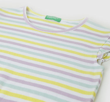 Round Neck Striped Pattern Top