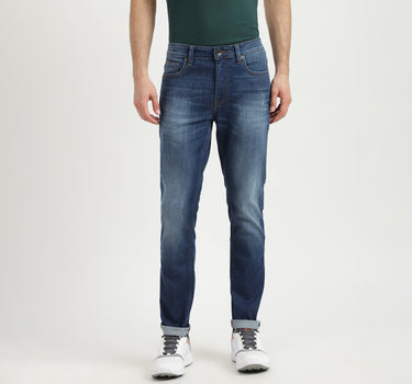 Mens Carrot Fit Solid Jeans