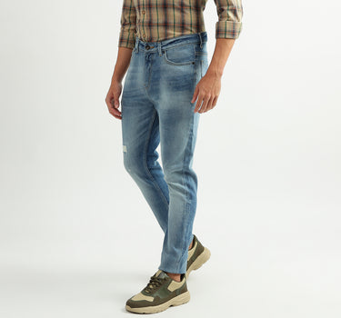 Men Solid Carrot Fit Jeans