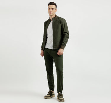 Men's Regular Fit Mock Neck Jacket