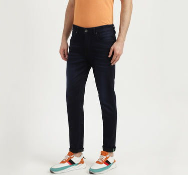 Mens Carrot Fit Solid Jeans