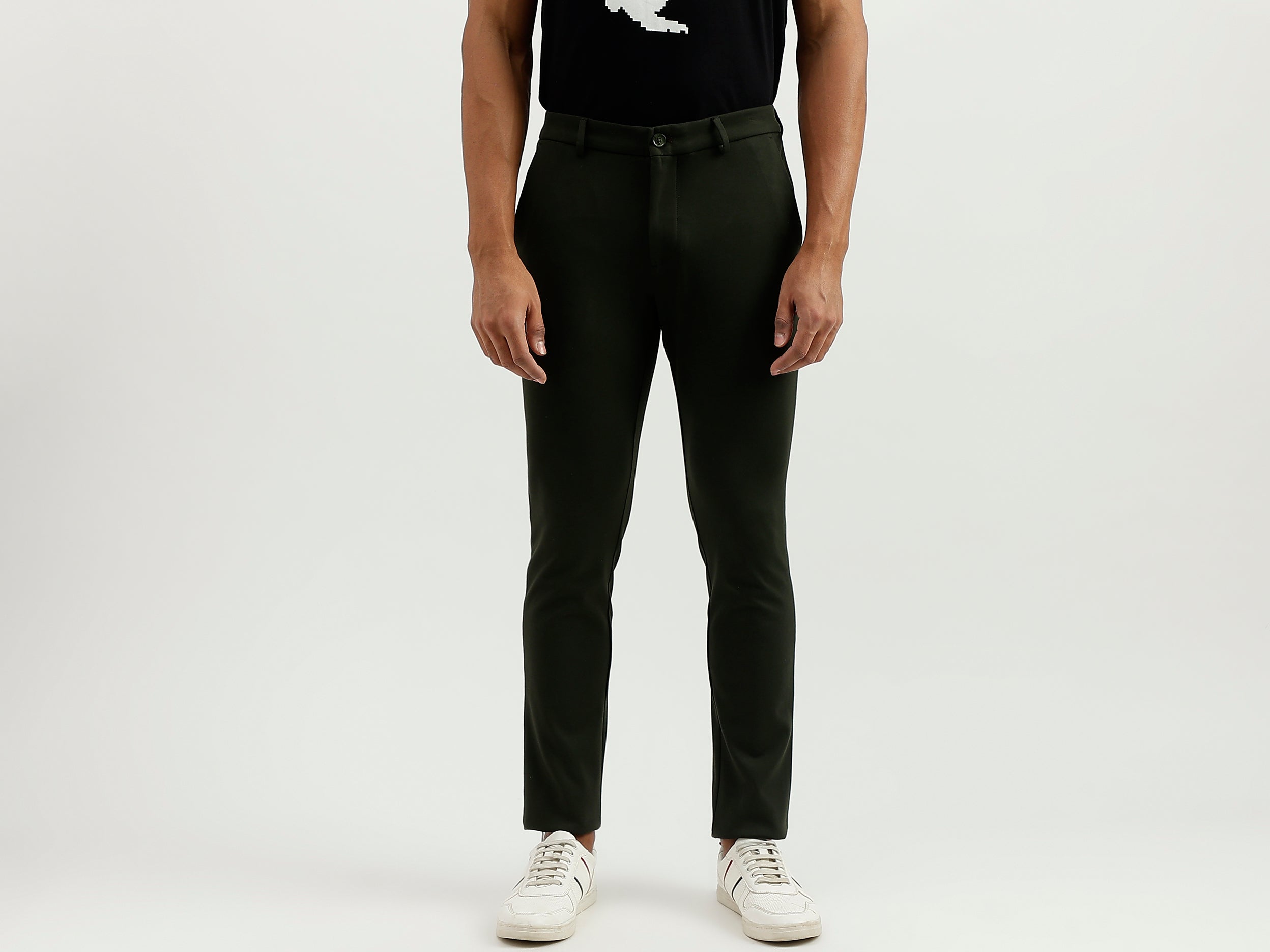 Solid Slim Fit Trousers