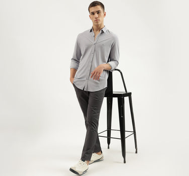 Solid Slim Fit Trousers