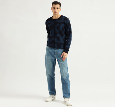 Men's Drop Shoulder Round Neck Knitted Sweaters