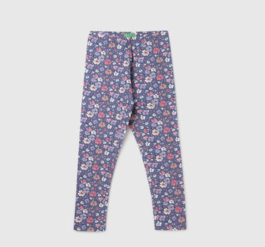 Girl's Floral Regular Fit Leggings