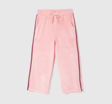 Regular Fit Solid Girl's Trousers