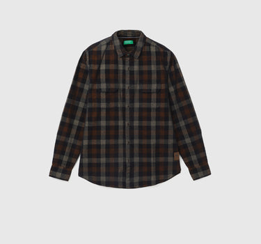 Men's Regular Fit Spread Collar Checked Shirts