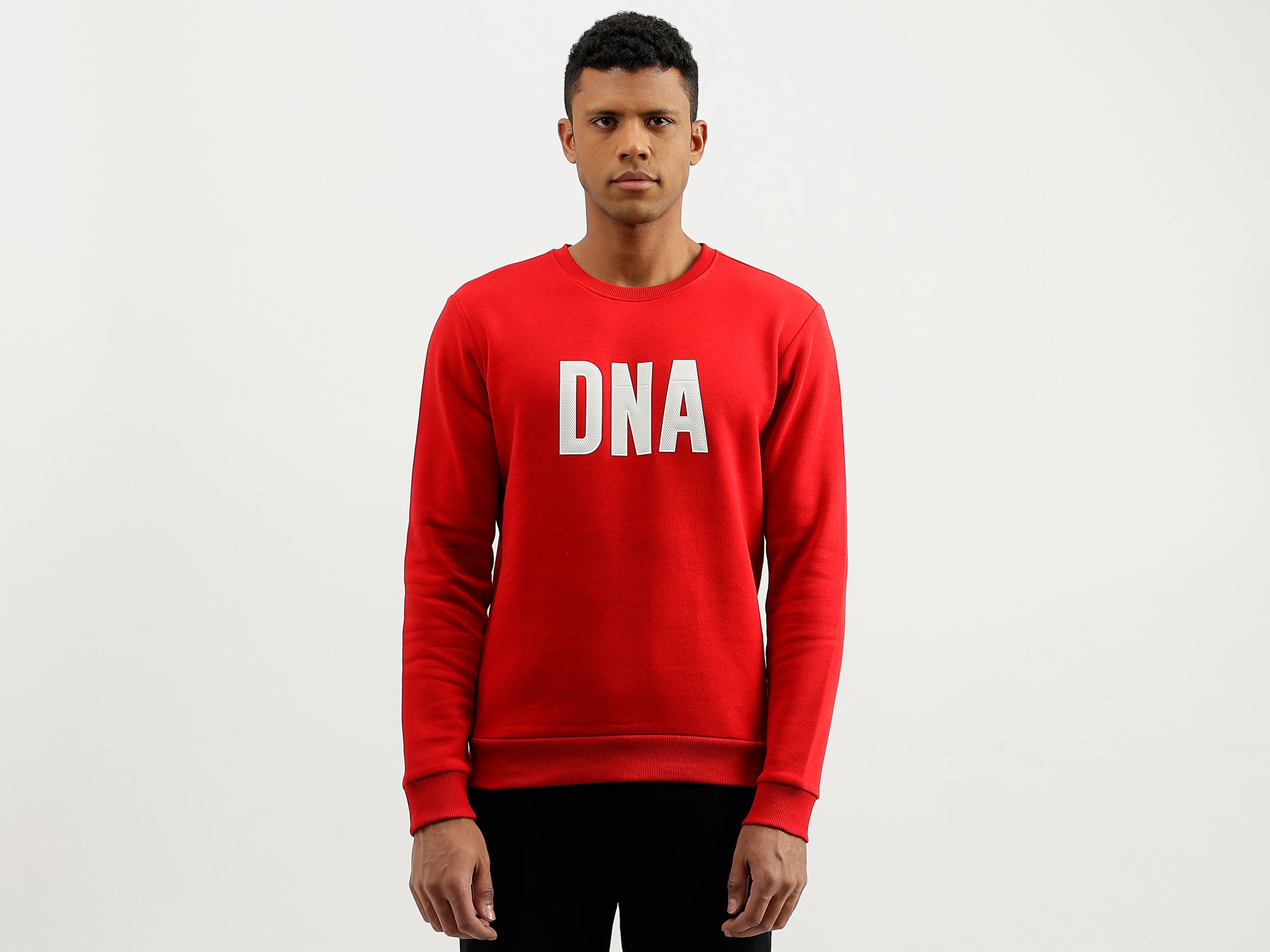 Regular Fit Round Neck Printed Sweatshirt