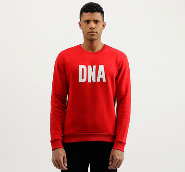 Regular Fit Round Neck Printed Sweatshirt