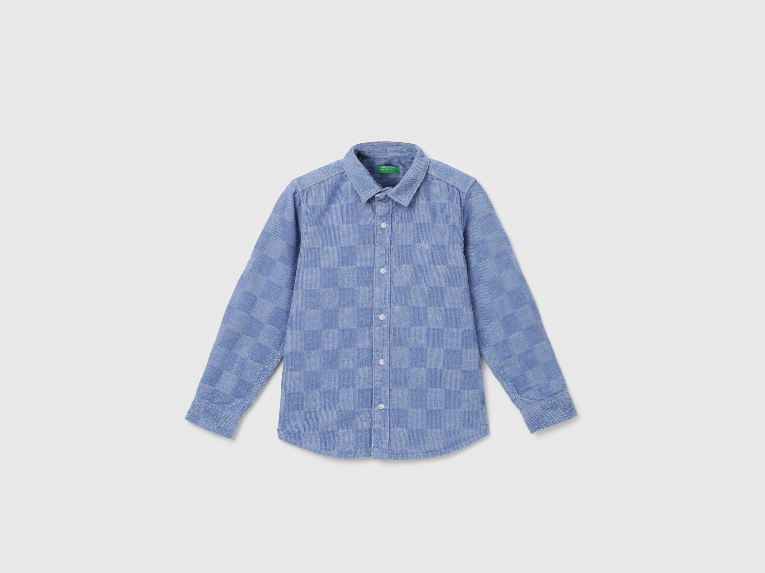 Boy's Regular Fit Spread Collar Checked Shirt