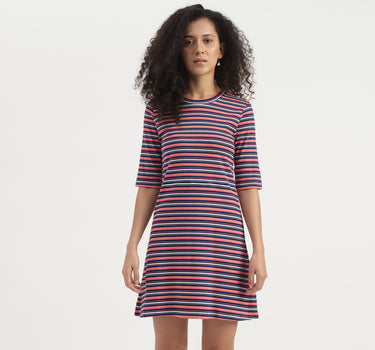 Striped Slim Fit Mini Dress