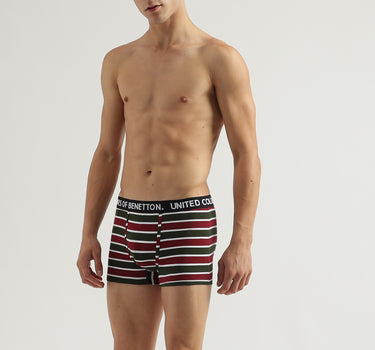 Pack of 3 Solid Colour & Striped Low Rise Briefs