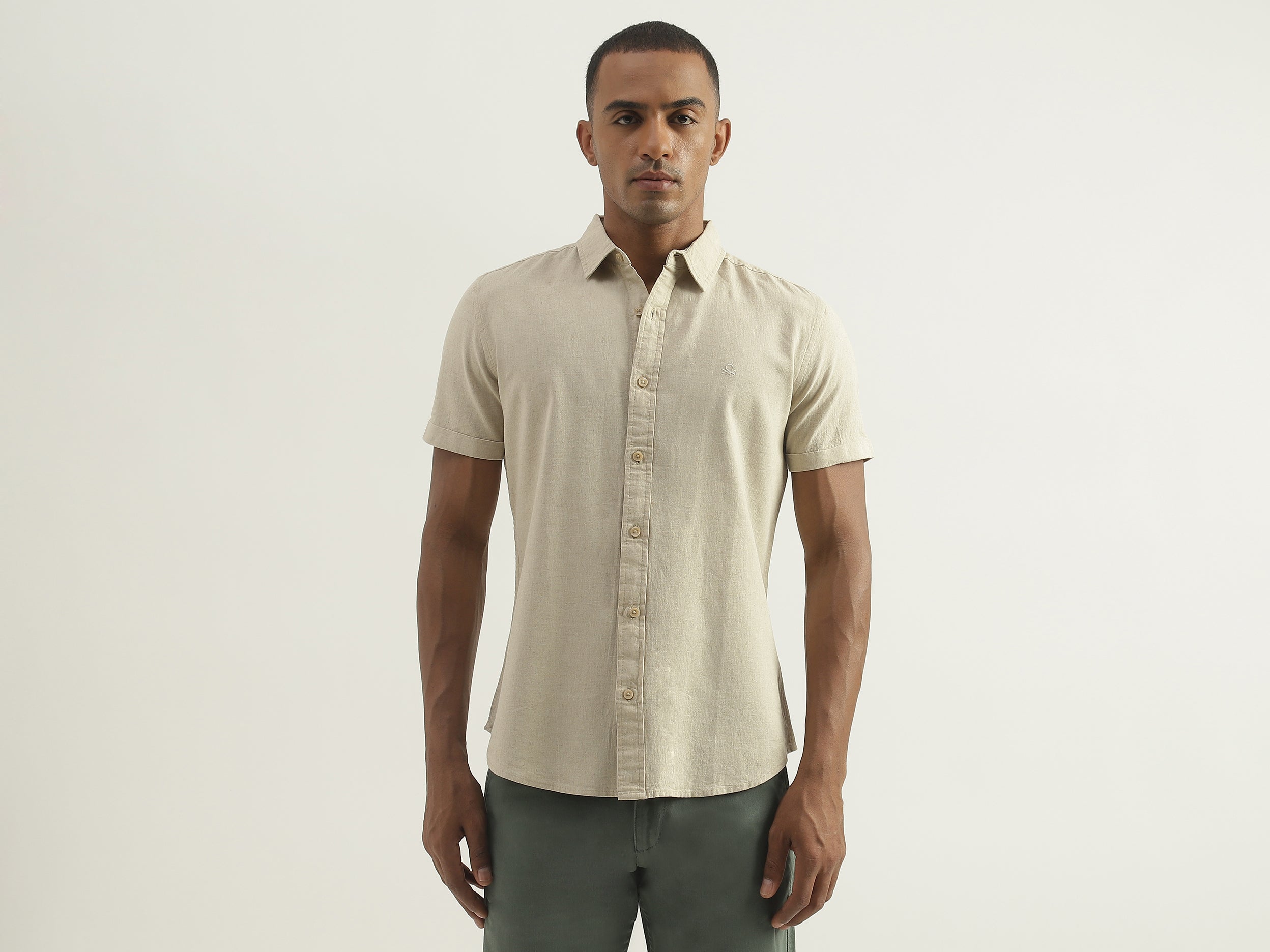 Cream Linen Shirt