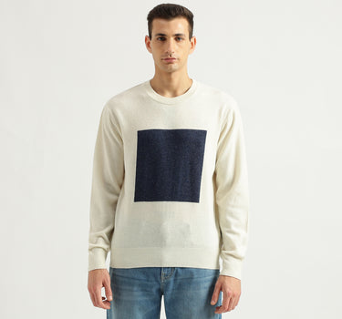 Men's Regular Fit Round Neck Color Block Sweaters