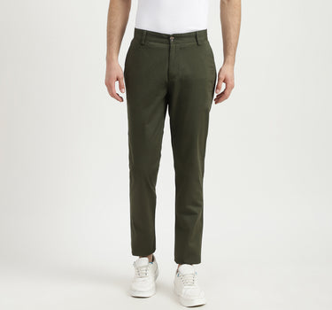 Mens Slim Fit Solid Trousers