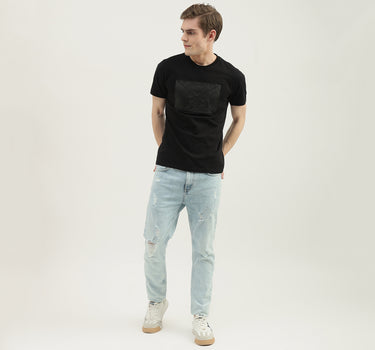 Men Solid Low Crotch Jeans