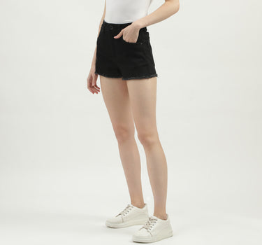 Women's Solid Regular Fit Shorts