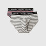 Pack of 2 Striped Low Rise Briefs