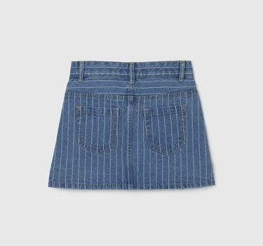 Girl's Striped Regular Fit Skirt