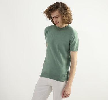 Men Solid Round Neck T-shirt