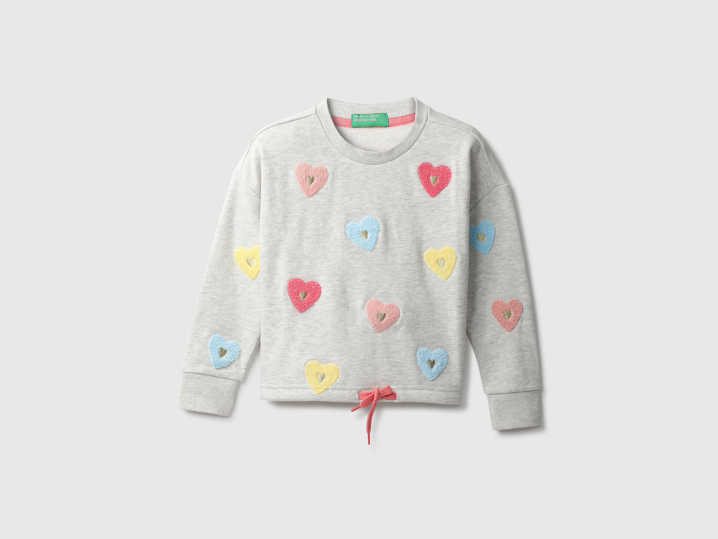 Girls Embroidery Round Neck Sweatshirt