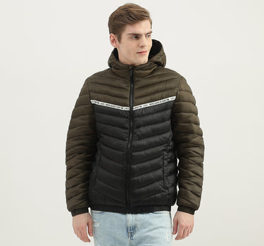 Men Quilted Hood Jacket