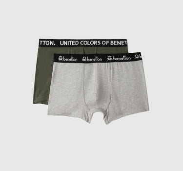 Pack of 2 Solid Colour Low Rise Boxer Briefs