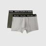 Pack of 2 Solid Colour Low Rise Boxer Briefs