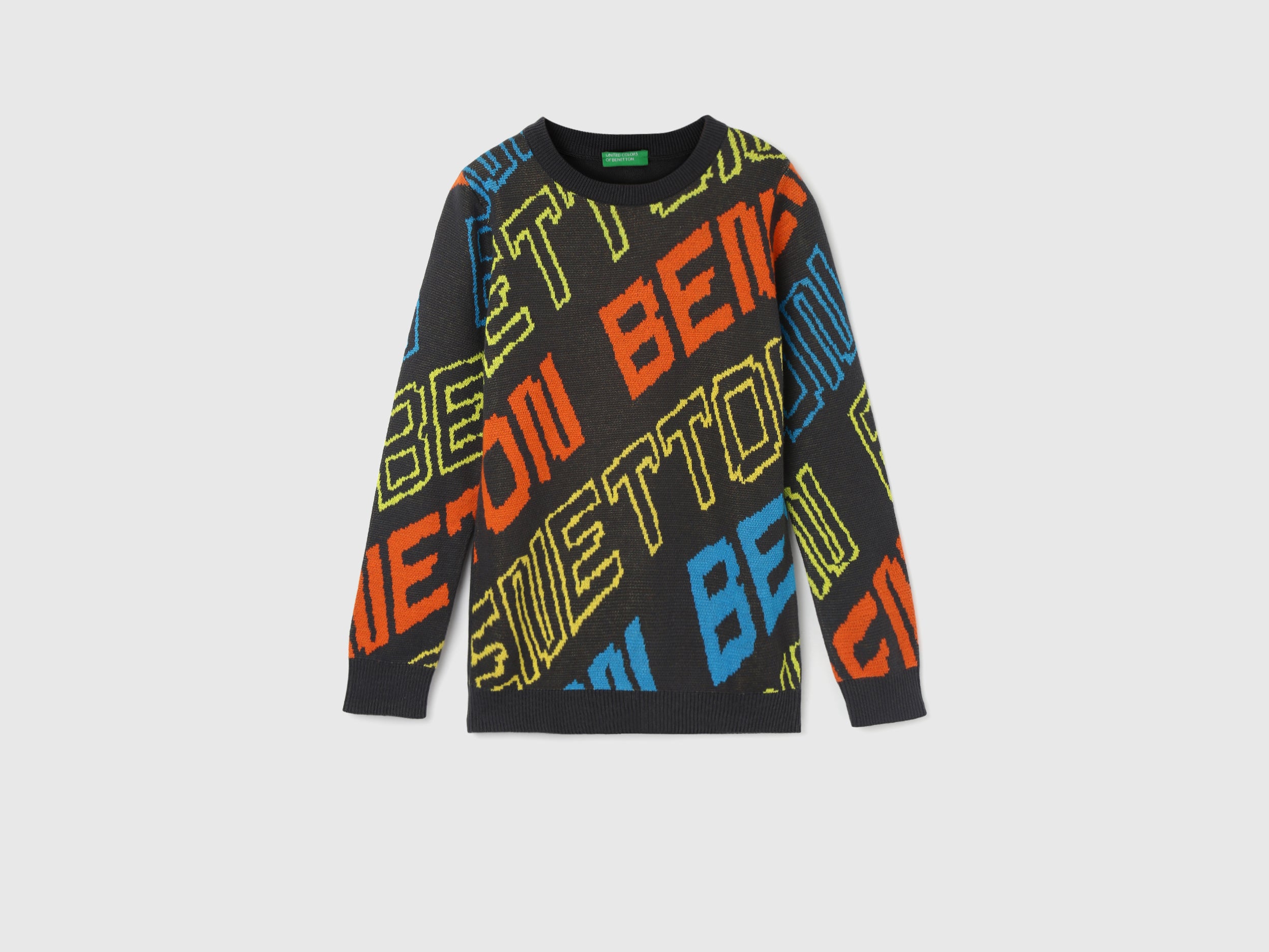 Boy's Regular Fit Crew Neck Patterned Sweaters