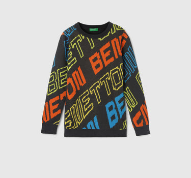 Boy's Regular Fit Crew Neck Patterned Sweaters