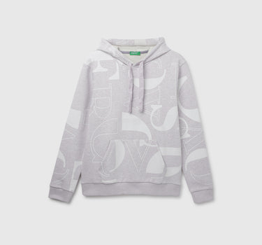 Regular Fit Hood Printed Sweatshirt