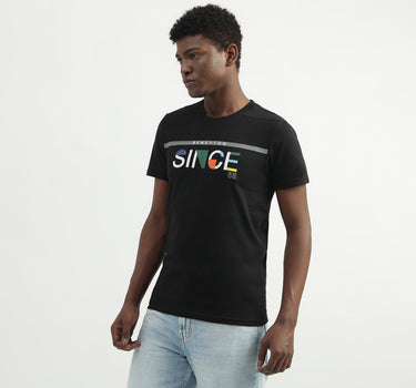 Cotton Printed Round Neck Mens T-shirts