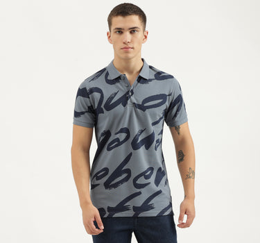 Regular Fit Polo Neck Printed T-shirts