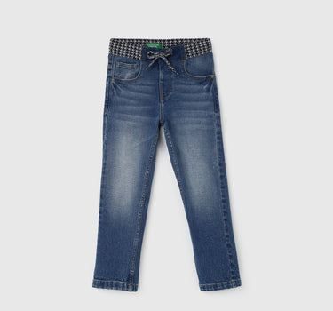 Boy's Solid Regular Fit Jeans